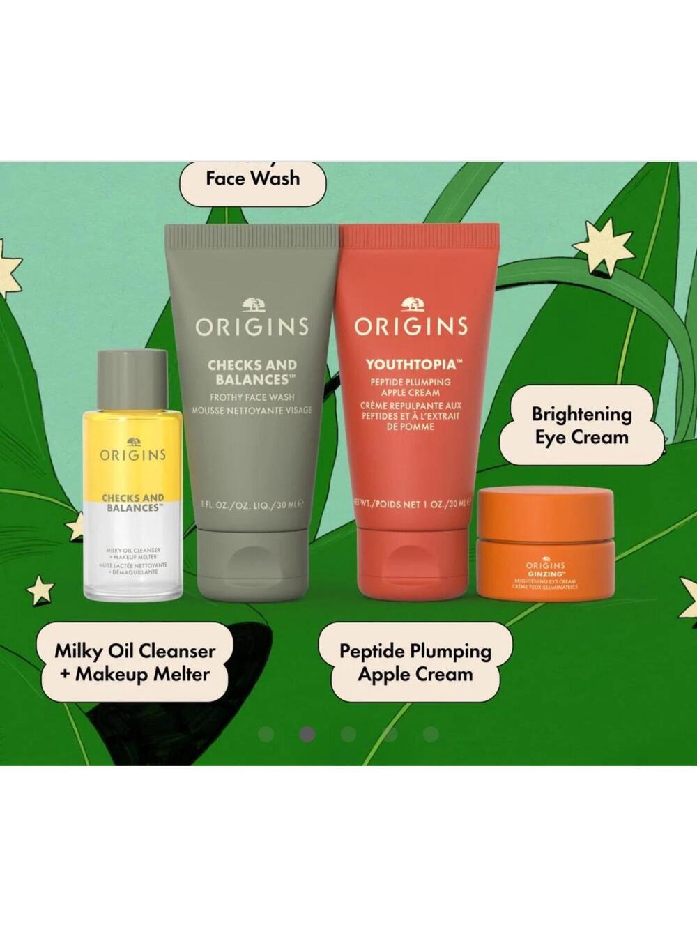 Origins Cleanse & Glow Essentials 4pcs set